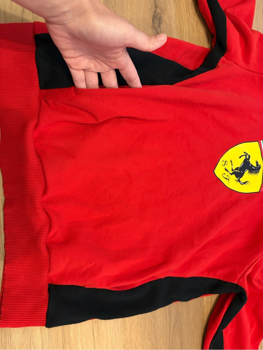 Puma x Scuderia Ferrari Shield Hoodie Red Mens Size Large GUC - Picture 3 of 9